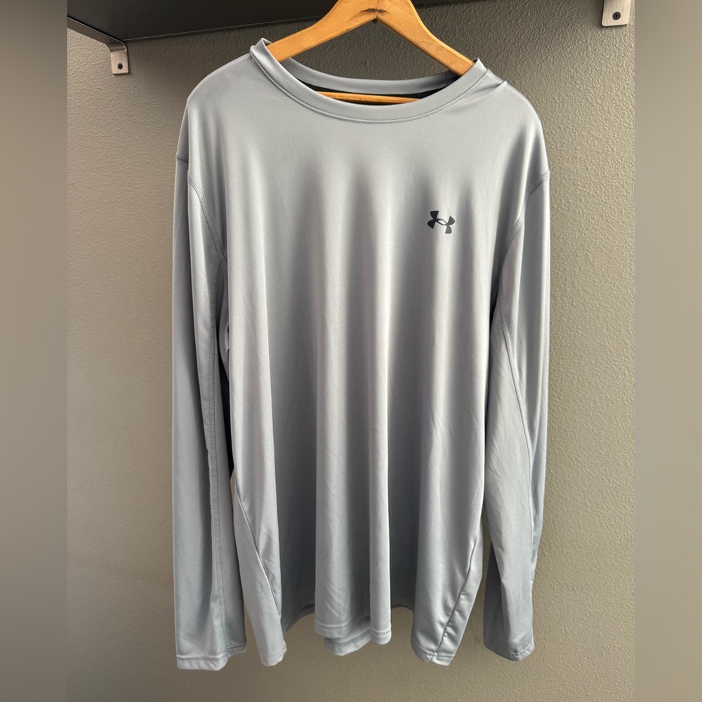 Under Armour Drift Tide Crewneck Loose Long Sleeve Tee Gray 2XL XXL - Picture 5 of 12